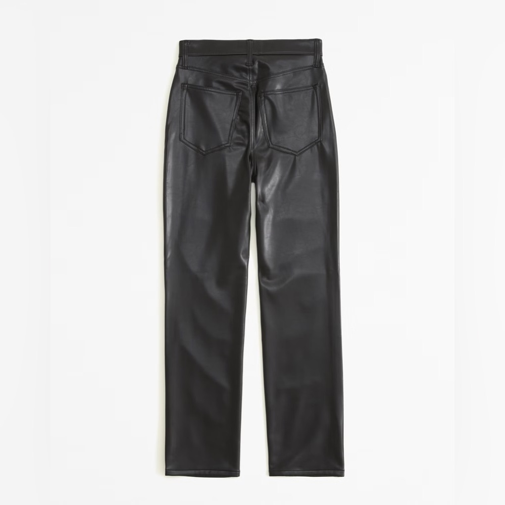 Abercrombie & Fitch Mixed Fabric Ultra High Rise Ankle Straight Jean - Picture 5 of 12